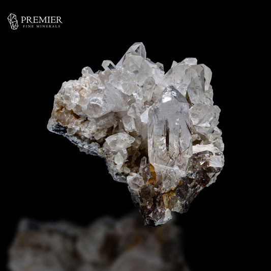 Golden Rutile Quartz Cluster on Matrix – Natural Pakistan