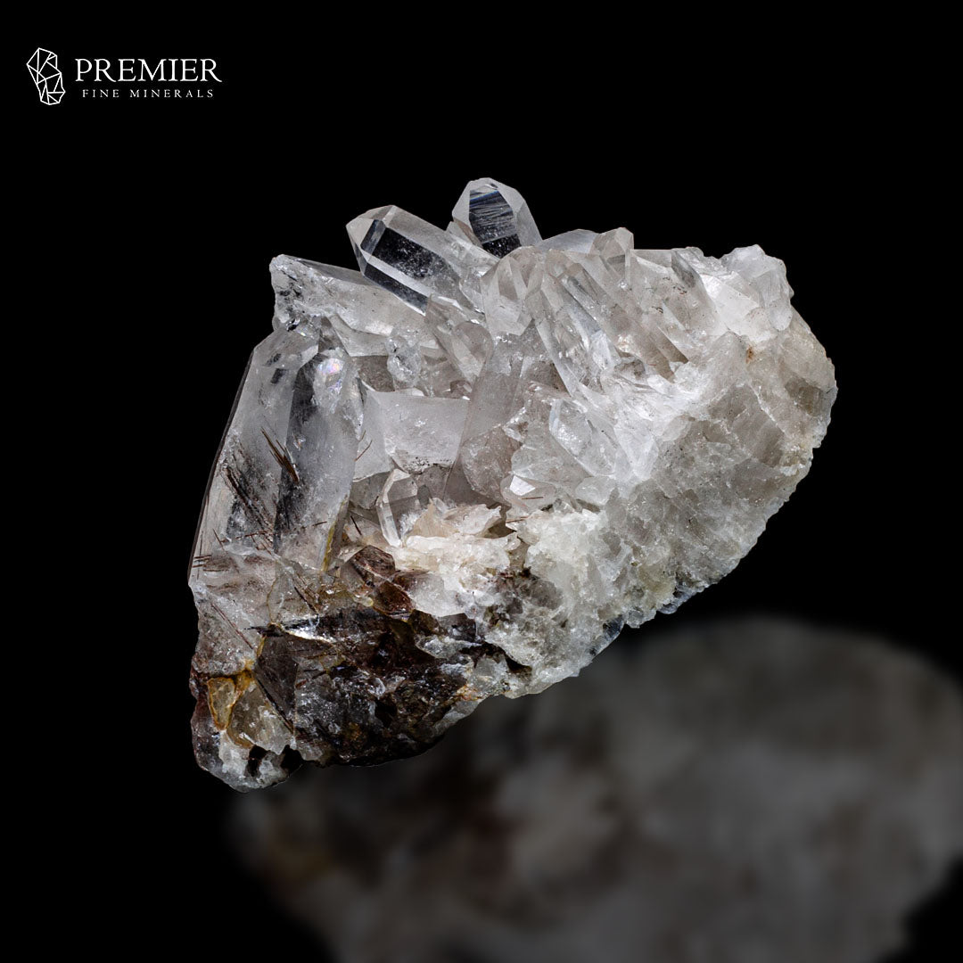 Golden Rutile Quartz Cluster on Matrix – Natural Pakistan