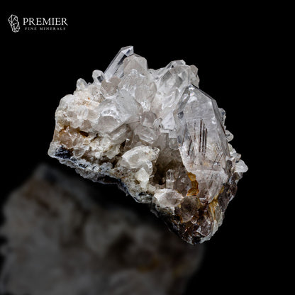 Golden Rutile Quartz Cluster on Matrix – Natural Pakistan