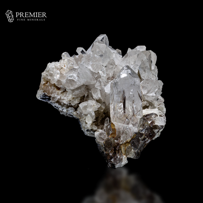 Golden Rutile Quartz Cluster on Matrix – Natural Pakistan