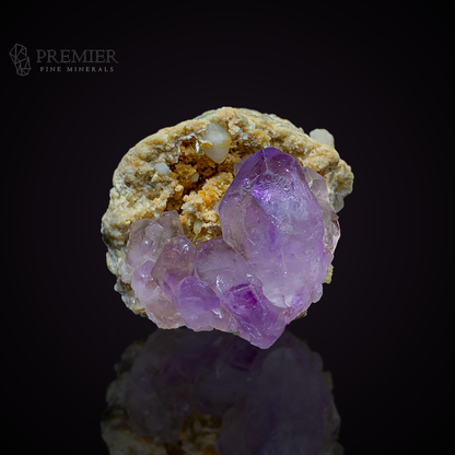 Amethyst, Quartz, Crystal Cluster,  Afghanistan Mineral, Purple Crystal, On Matrix, Crown Chakra, Collector Specimen, Miniature Specimen, Healing Crystal, Natural Form