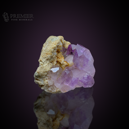 Amethyst, Quartz, Crystal Cluster,  Afghanistan Mineral, Purple Crystal, On Matrix, Crown Chakra, Collector Specimen, Miniature Specimen, Healing Crystal, Natural Form