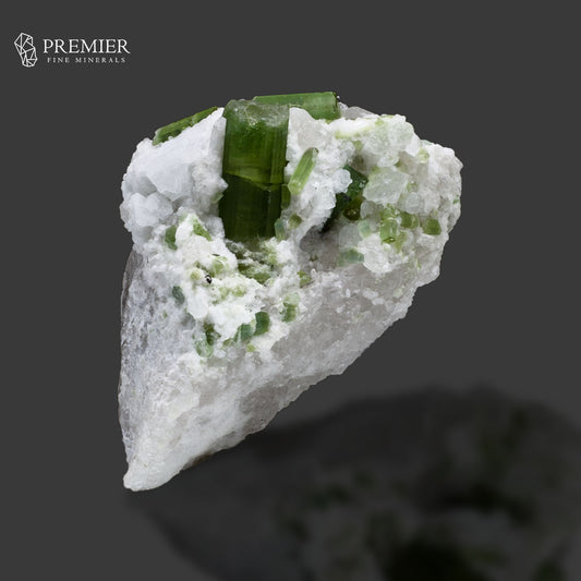 Natural Green Tourmaline Cluster on Quartz Matrix – 168ct Afghanistan