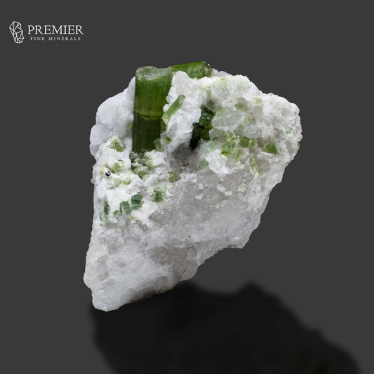 Natural Green Tourmaline Cluster on Quartz Matrix – 168ct Afghanistan