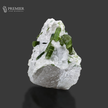 Natural Green Tourmaline Cluster on Quartz Matrix – 168ct Afghanistan