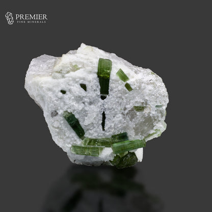 Natural Green Tourmaline Cluster on Quartz Matrix – 168ct Afghanistan
