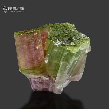 Natural Green Tourmaline Cluster with Quartz on Matrix –  Afghanistan