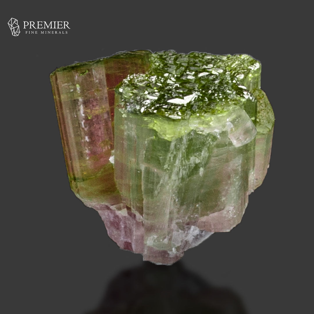 Natural Green Tourmaline Cluster with Quartz on Matrix –  Afghanistan