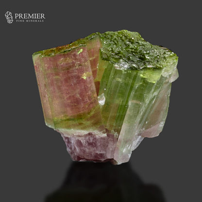 Natural Green Tourmaline Cluster with Quartz on Matrix –  Afghanistan