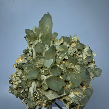 Chlorite Quartz, Green Quartz, 725 Carats, 145 Grams, Pakistan Mineral, Crystal Cleansing, Heart Chakra, Quartz Cluster, Collector Specimen, Aesthetic Cluster, Chlorite Inclusion,
