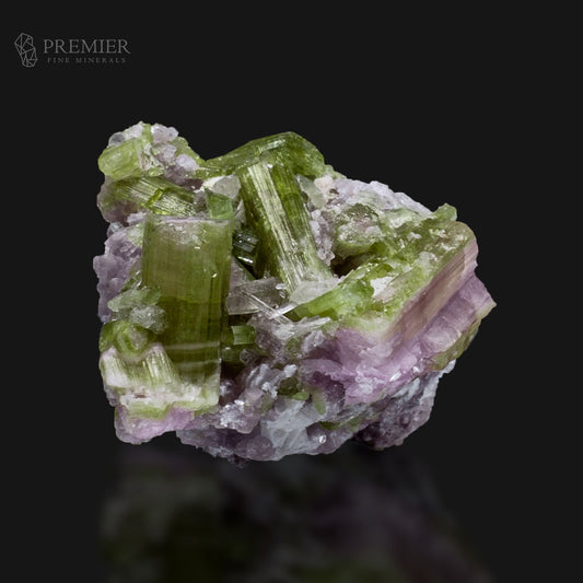 Natural Watermelon Tourmaline Cluster on Matrix – Afghanistan
