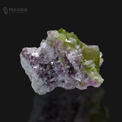 Natural Watermelon Tourmaline Cluster on Matrix – Afghanistan