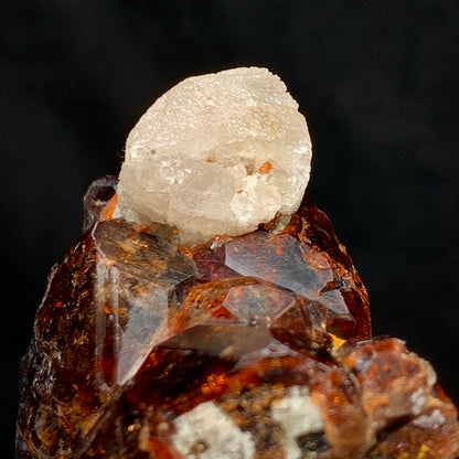 Etched Apatite, Spessartine Garnet, 285 Carats, 57 Grams, Pakistan Mineral, Rare Crystal Habit, Apatite on Garnet, Collector Specimen, Miniature Specimen, Etched Crystal, Mineral Association, Unique Specimen, Crystal Etching