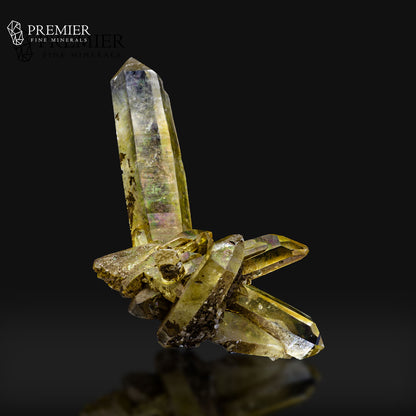 Luminous Rainbow Citrine Quartz Cluster - Pakistan