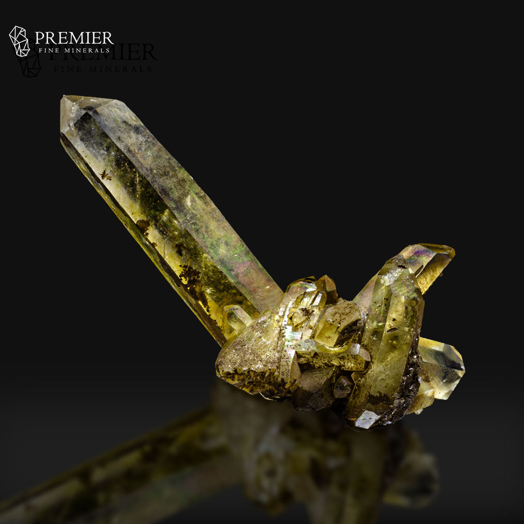 Luminous Rainbow Citrine Quartz Cluster - Pakistan