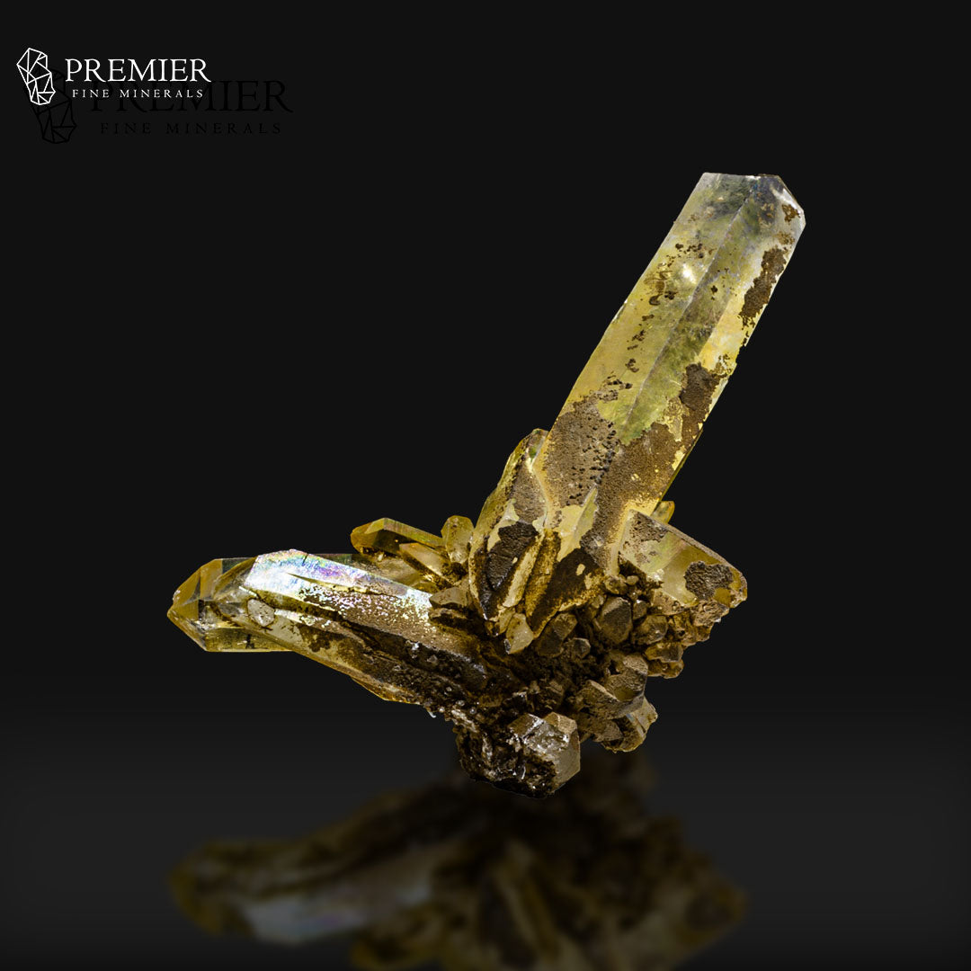 Luminous Rainbow Citrine Quartz Cluster - Pakistan