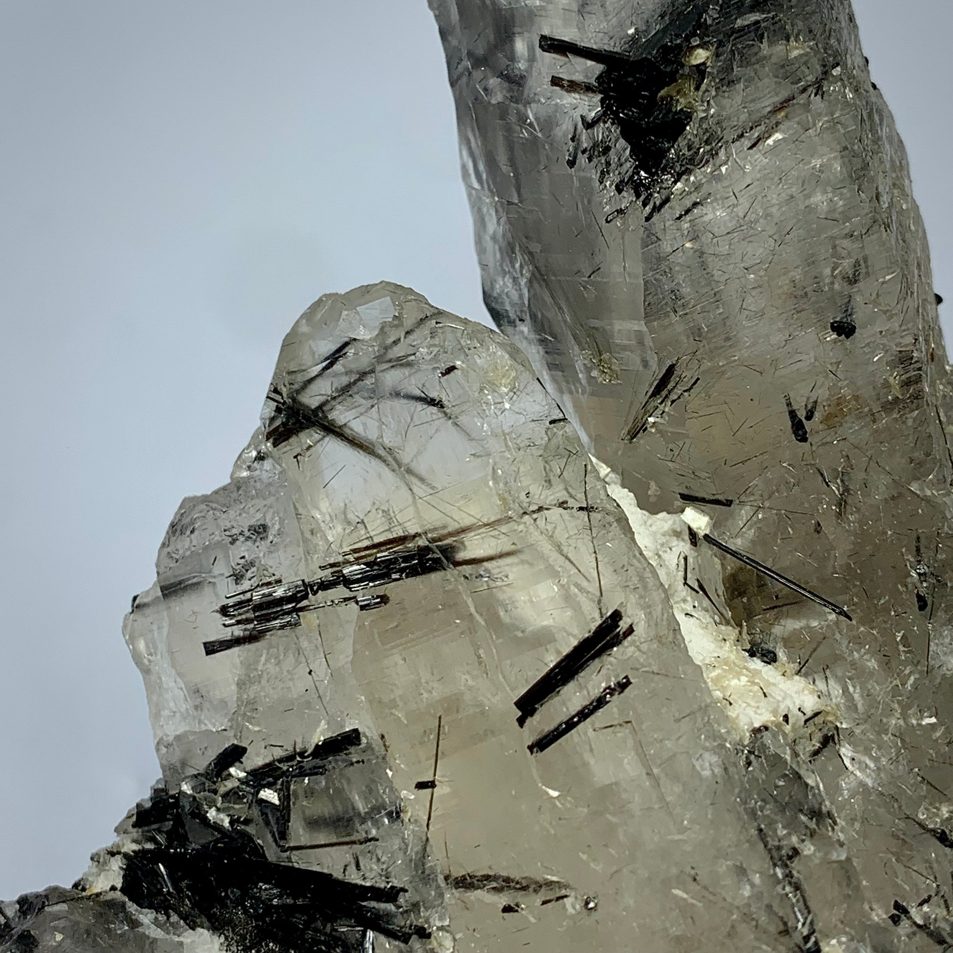 Schorl Quartz, Tourmalinated Quartz, Afghanistan Mineral, Protection Crystal, Grounding Stone, Quartz Cluster, Collector Specimen, Needle Inclusions, Investment Grade