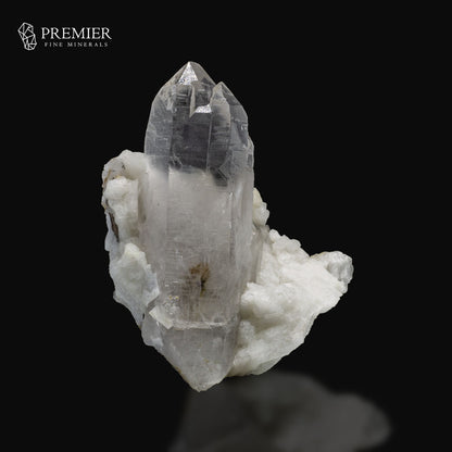 Clear Quartz Crystal on Feldspar – Natural Pakistan