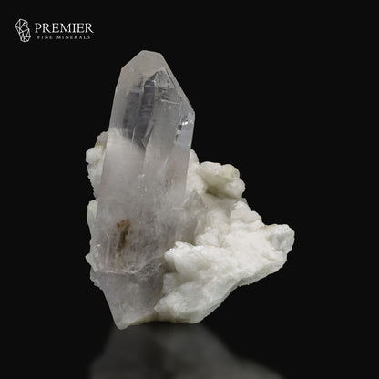 Clear Quartz Crystal on Feldspar – Natural Pakistan