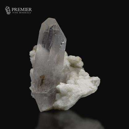 Clear Quartz Crystal on Feldspar – Natural Pakistan