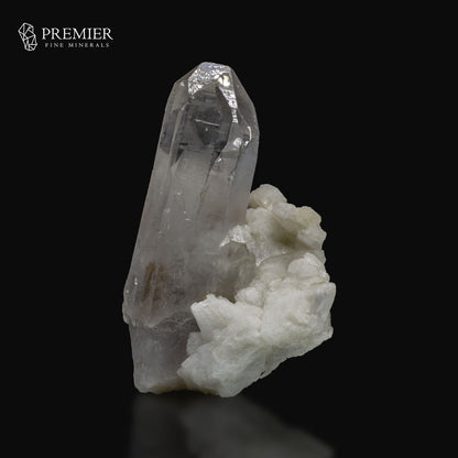 Clear Quartz Crystal on Feldspar – Natural Pakistan