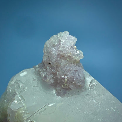 Lepidolite on Quartz, 265 Carat, Etched Quartz, Jacare Quartz, Kunar Afghanistan, Lepidolite Crystal, Purple Mica, Mineral Association, Collector Crystal, Stress Relief Stone