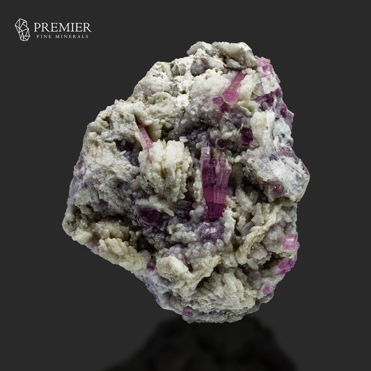 Rubellite Tourmaline, Pink Tourmaline, Lepidolite Matrix, 900g Mineral, Tourmaline Cluster, Heart Chakra, Raw Crystal, Purple Lepidolite, Collector Specimen, Rubellite Display