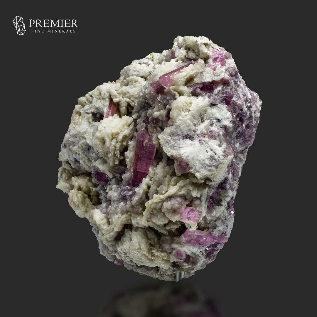 Rubellite Tourmaline, Pink Tourmaline, Lepidolite Matrix, 900g Mineral, Tourmaline Cluster, Heart Chakra, Raw Crystal, Purple Lepidolite, Collector Specimen, Rubellite Display