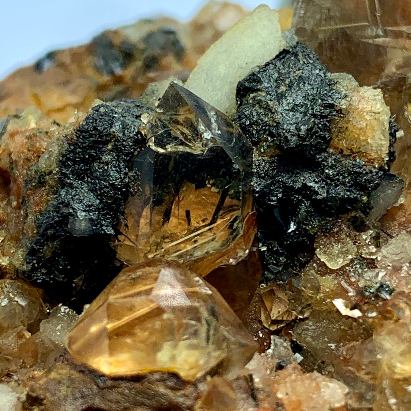 Rutilated Quartz, AAA Grade, Lepidolite Matrix, 450 Grams, Silver Rutile, Gold Rutile, Copper Rutile, Rare Rutile, Multi-Color Rutile, Collector Specimen