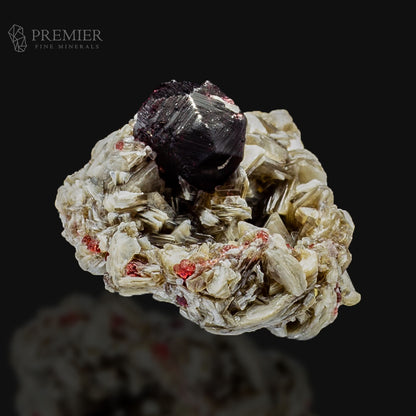 Etched Red Garnet Crystal on Muscovite Mica Matrix – Skardu Pakistan