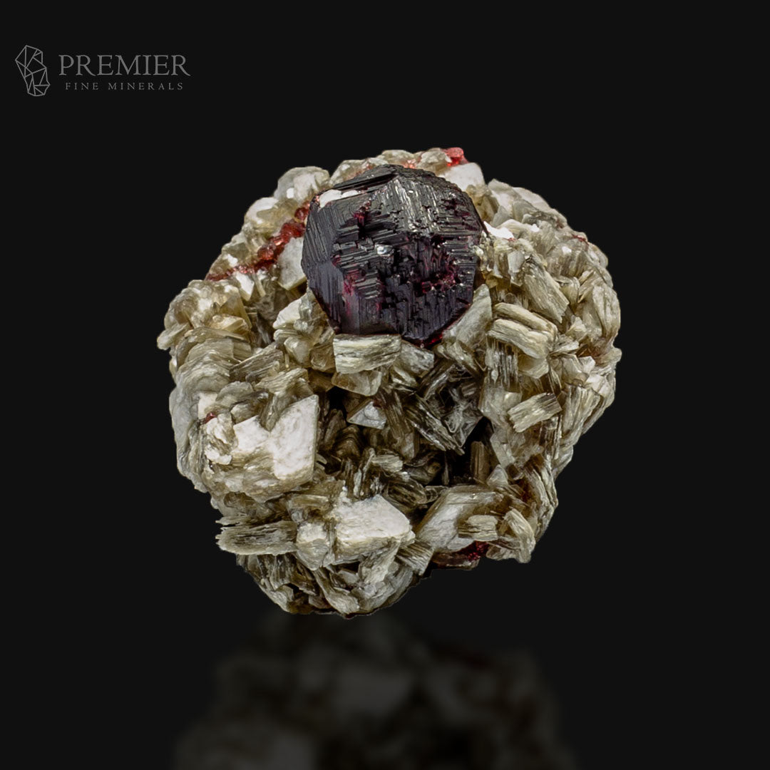 Etched Red Garnet Crystal on Muscovite Mica Matrix – Skardu Pakistan