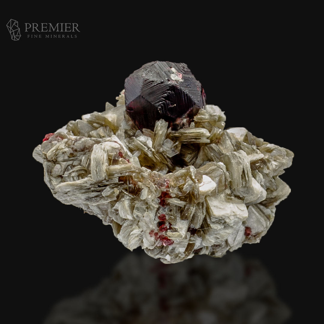 Etched Red Garnet Crystal on Muscovite Mica Matrix – Skardu Pakistan