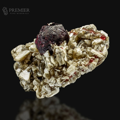 Etched Red Garnet Crystal on Muscovite Mica Matrix – Skardu Pakistan