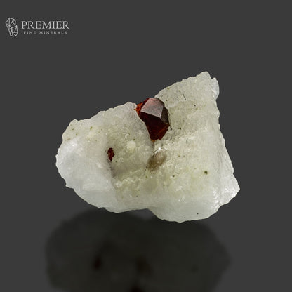 Red Garnet Crystals on Feldspar Matrix – High-Luster Skardu Pakistan
