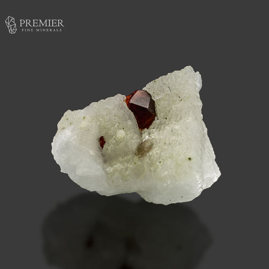 Red Garnet Crystals on Feldspar Matrix – High-Luster Skardu Pakistan