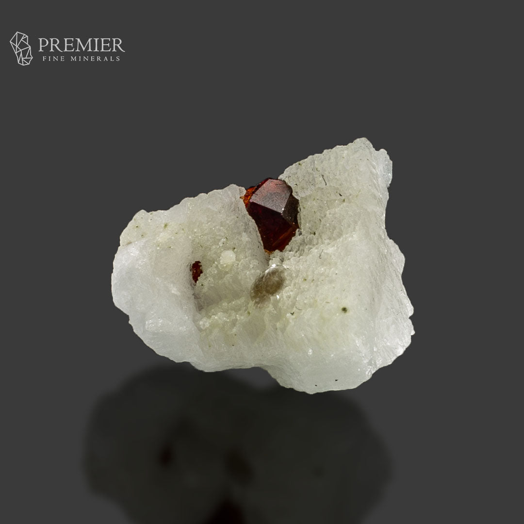 Red Garnet Crystals on Feldspar Matrix – High-Luster Skardu Pakistan