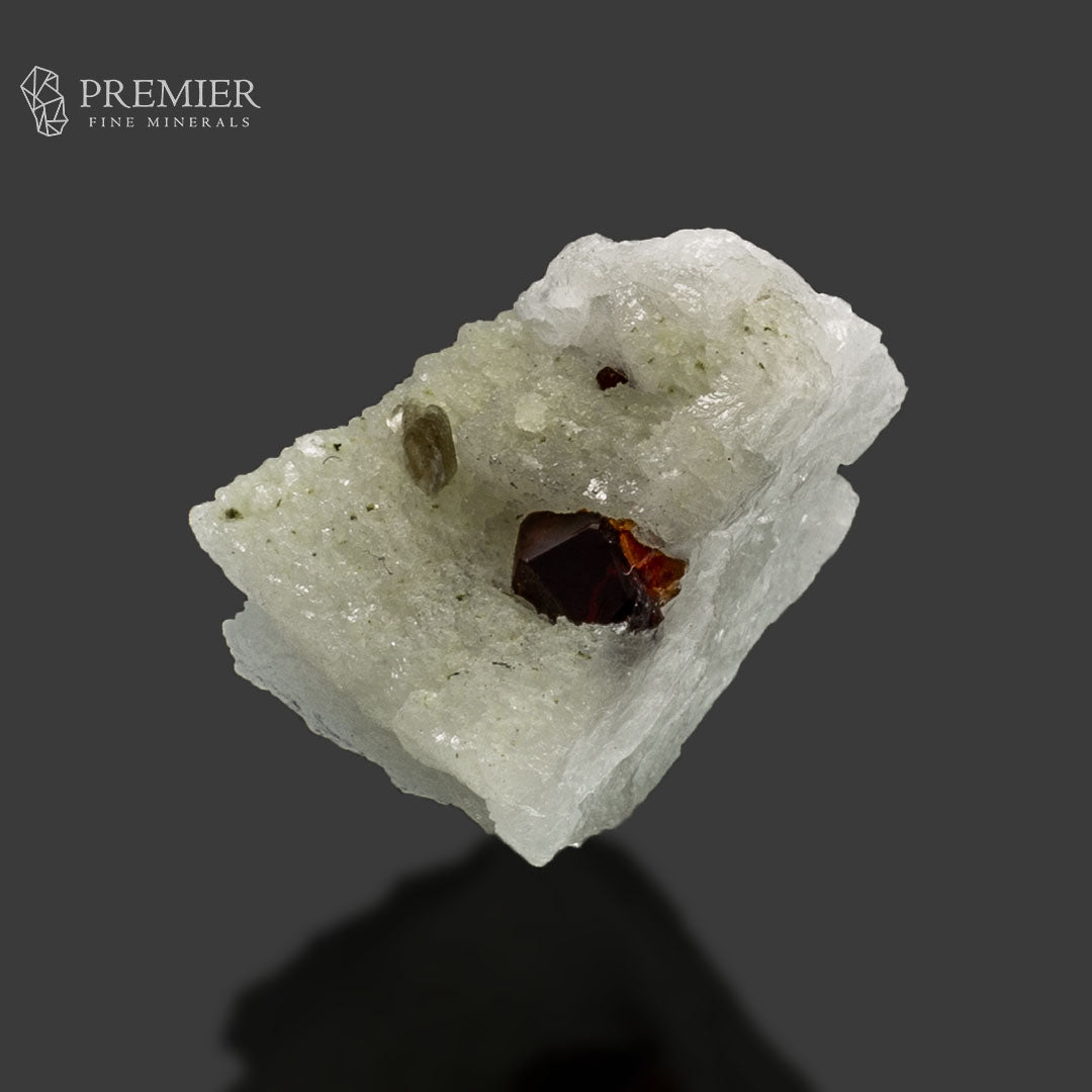 Red Garnet Crystals on Feldspar Matrix – High-Luster Skardu Pakistan