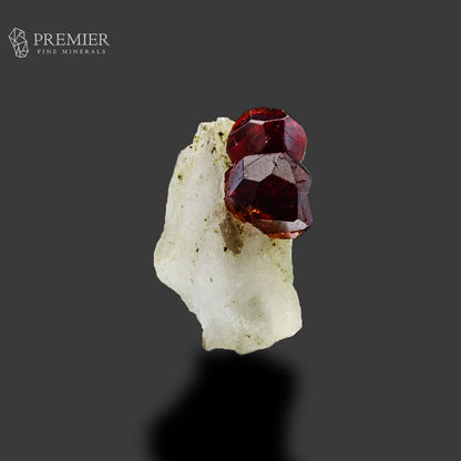 Rare Twin Red Garnet Crystals on Feldspar – Skardu Pakistan