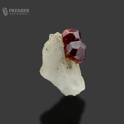 Rare Twin Red Garnet Crystals on Feldspar – Skardu Pakistan