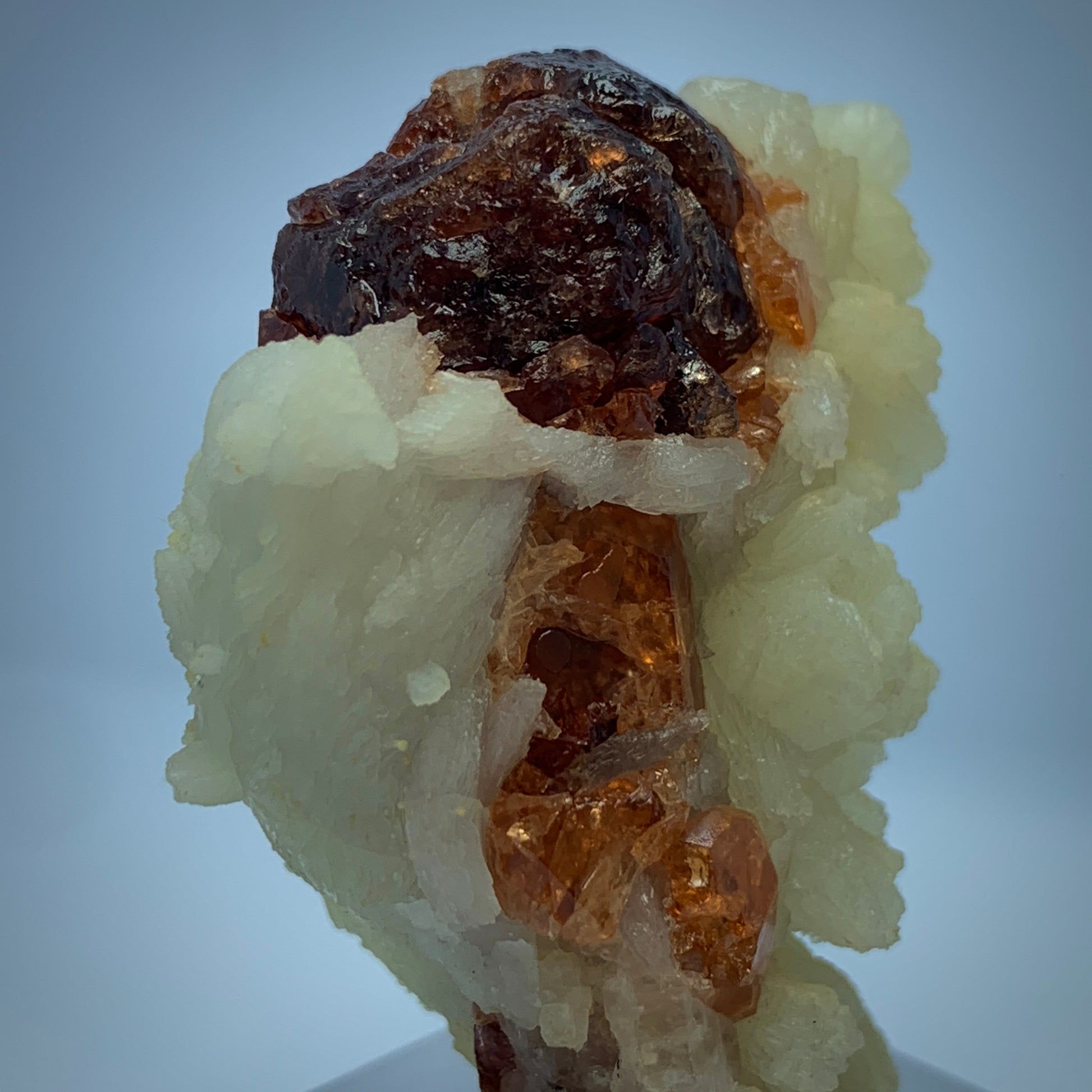 Rhodolite Garnet, Garnet Crystals, 215 Carats, Mushroom Crystal, Feldspar Matrix, Pakistan Mineral, Pink Garnet, Collector Specimen, Aesthetic Cluster, Heart Chakra, Pegmatite Mineral, Unique Mineral, Crystal Dimensions