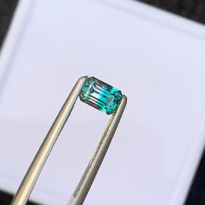 1.60 carats Natural indicolite Blue Bicolor Tourmaline Faceted Loose Gemstone From Afghanistan