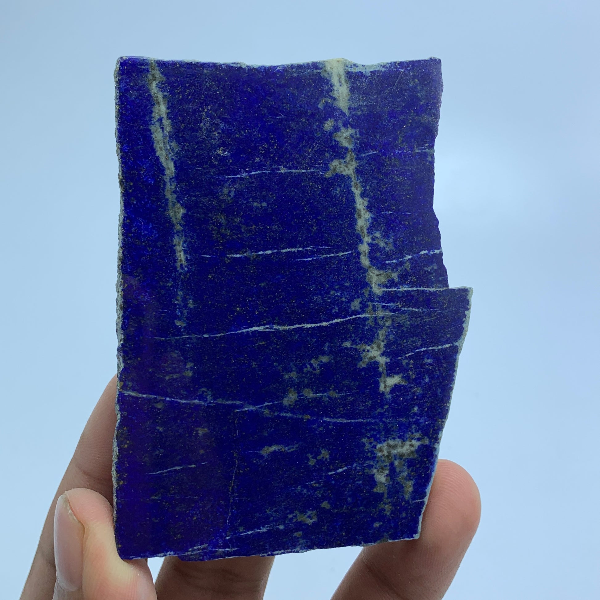 Lapis Lazuli Slab, Polished Slice, Royal Blue, Golden Pyrite, Afghan Lapis, Carats, Third Eye Chakra, Collector Gem, Display Mineral, Wisdom Stone, Afghanistan Mineral, Investment Stone, Crystal Dimensions
