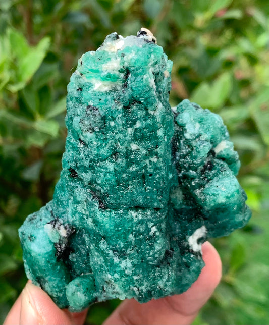 Chitral Emerald on Matrix from Pakistan – Natural Green Emerald Mineral Specimen – Rough Emerald Cluster – 159g