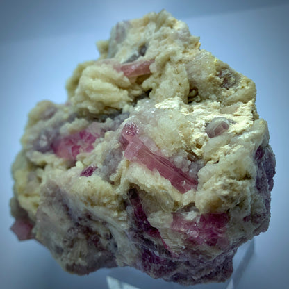 Rubellite Tourmaline, Pink Tourmaline, Lepidolite Matrix, 900g Mineral, Tourmaline Cluster, Heart Chakra, Raw Crystal, Purple Lepidolite, Collector Specimen, Rubellite Display