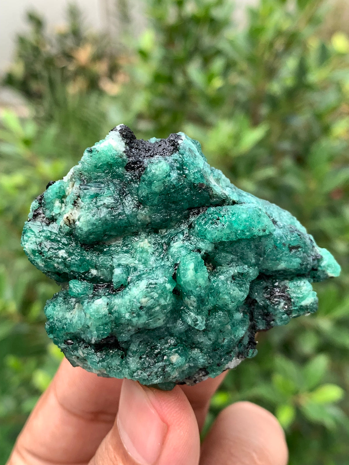 Natural Green Emerald on Matrix from Chitral Pakistan – Rough Emerald Cluster Specimen – Collector Mineral – 86g