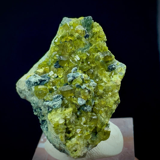 Vesuvianite Crystal, Hematite, Biotite Matrix, 127 Carat, Skardu Pakistan, Idocrase, Iron Oxide, Mineral Association, Collector Specimen, Aesthetic Cluster, Pakistan Mineral, Crystal Dimensions, Small Cabinet