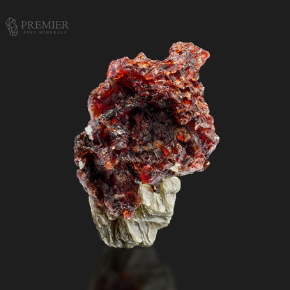 Etched Rhodolite Garnet Crystal on Muscovite Mica – Skardu Pakistan