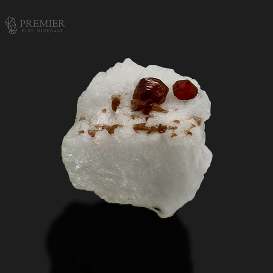 Spessartine Garnet & Schorl Tourmaline on Feldspar – Skardu Pakistan
