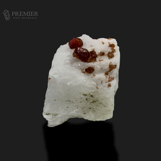 Spessartine Garnet & Schorl Tourmaline on Feldspar – Skardu Pakistan