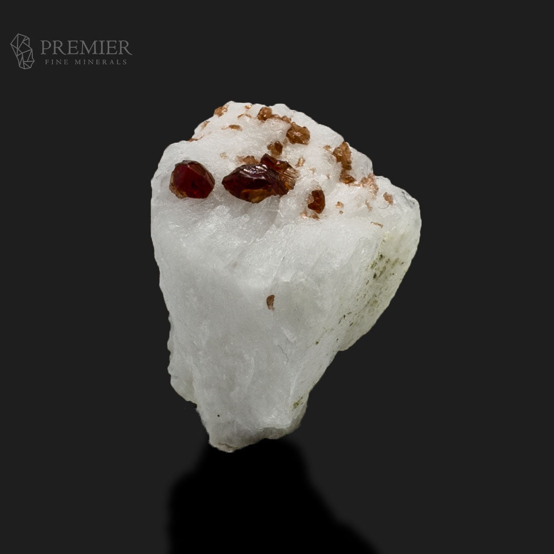 Spessartine Garnet & Schorl Tourmaline on Feldspar – Skardu Pakistan